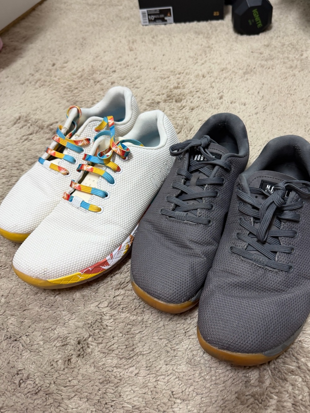 2 pairs of no bull shoes